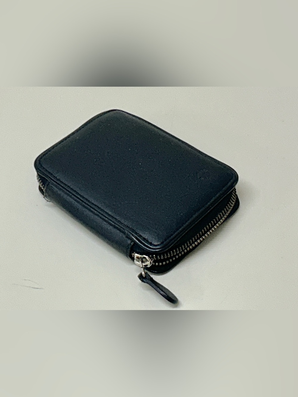 Y2K Vtg Franklin Covey Genuine Black Leather Zippered Wallet Style Organizer